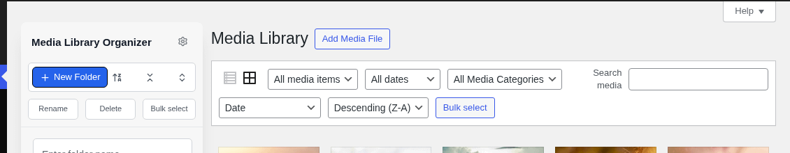 Filtering and Sorting: Media Category