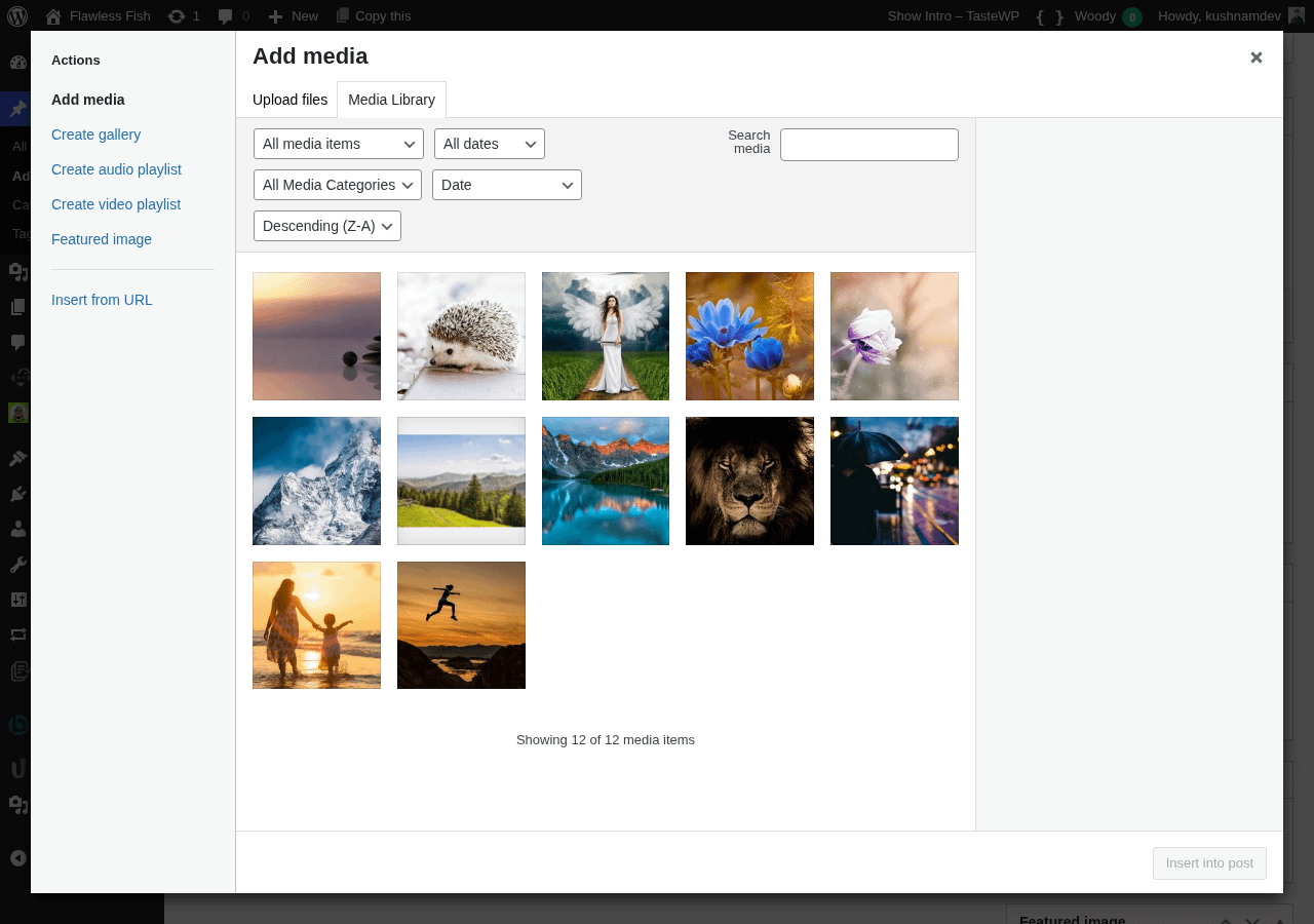 Filtering and Sorting: Edit Post