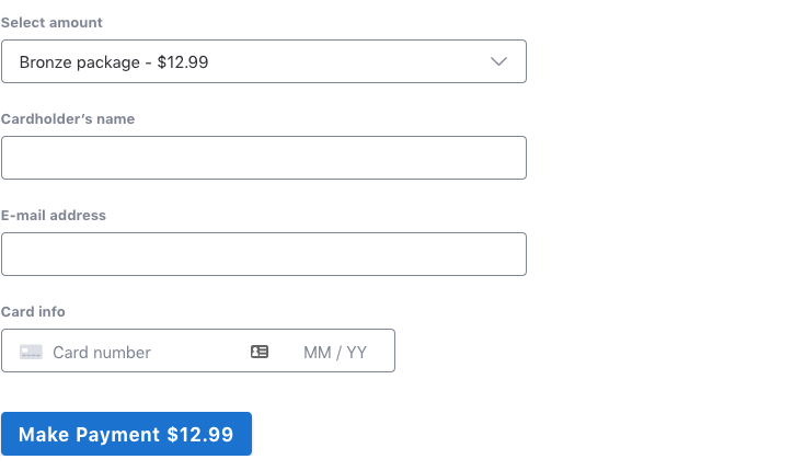 WP Full Pay - Payment amount dropdown