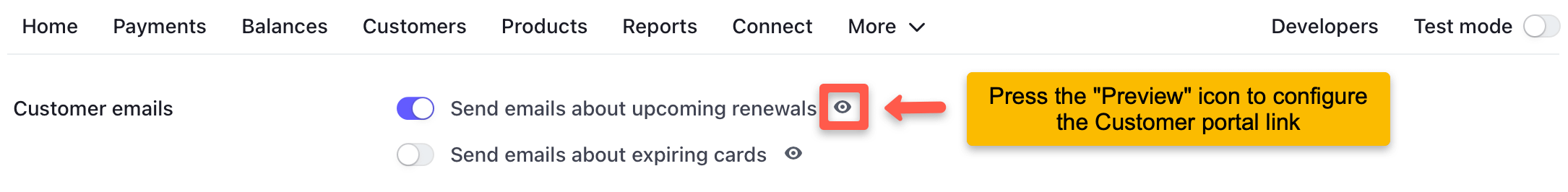 Customizing the 'Upcoming renewal email' email template on the Stripe dashboard