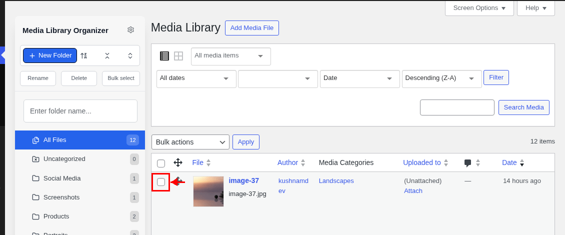 Bulk Edit: List View: Checkbox