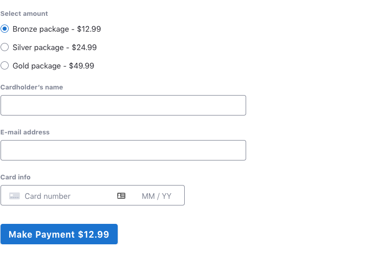 WP Full Pay - Payment amount list