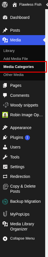 Media Categories: Menu