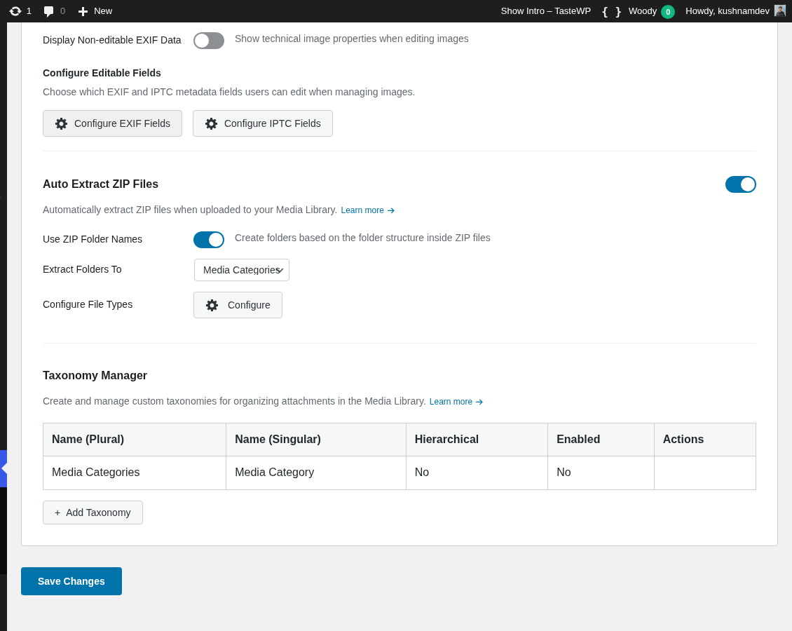 Media Library Organizer Pro: Taxonomy Manager: Taxonomy Slug