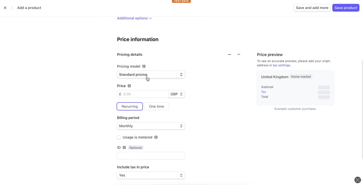 How to create products in Stripe