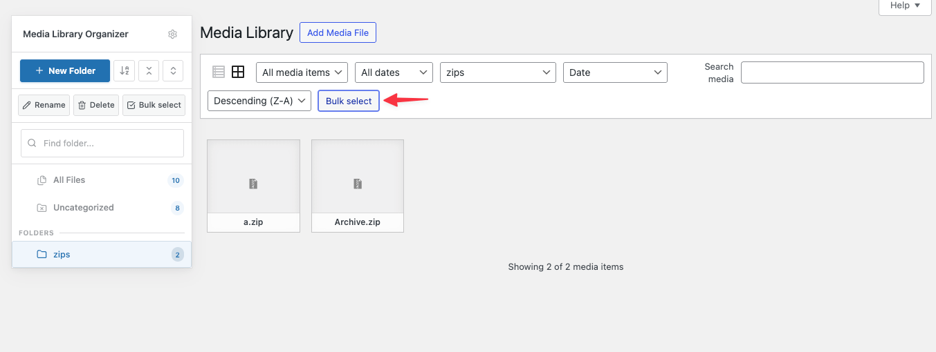Auto Categorize: Bulk Actions Grid: Bulk Select Button