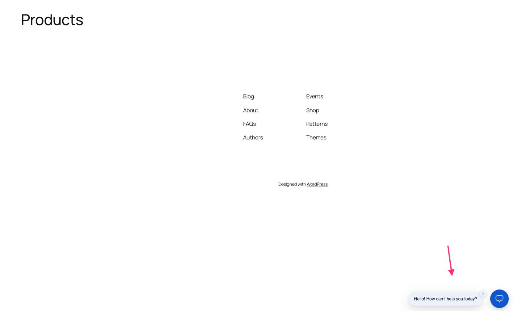 A proactive chat invite bubble shown next to the closed chat button on a site page