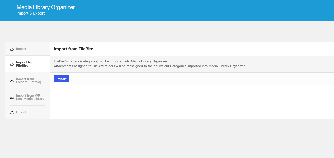 Screenshot: Media > MLO Import screen showing the available third-party plugin sources